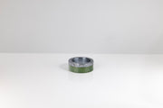 Todd Reed ring in Sterling silver with patina, green jade and black brilliant cut diamonds (~1.246ct)